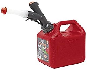 lot 4902 image: Garage Boss Red Plastic Gas Can - 1 Gallon Capacity GB310