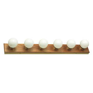 lot 4911 image: Design House Vanity Light in Honey Oak 6-Light