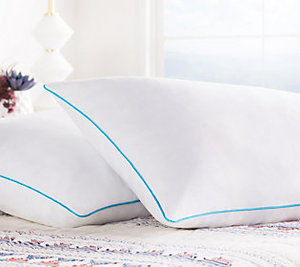 lot 4912 image: Linenspa Memory Foam Pillow Standard Size Set of 2