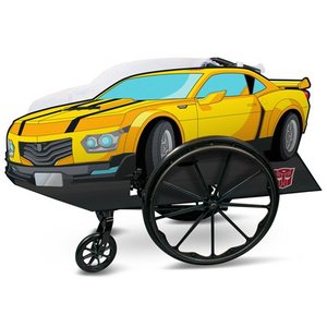lot 4955 image: Disguise Boys Transformers Bumblebee Wheelchair Cover