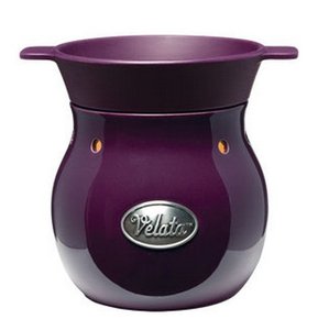 lot 4966 image: Scentsy Aubergine Velata Fondue Warmer with 4 Dipping Forks by Velata (COLOR IS BLACK, STOCK PICTURE FOR REFERENCE ONLY)