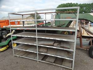 lot 23633 image: Large metal heavy duty shelf unit- Very nice