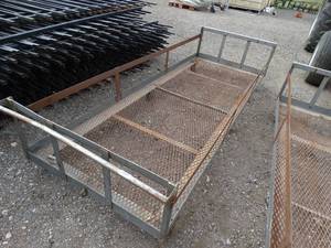 lot 23642 image: Large metal table cart on wheels