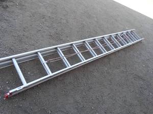 lot 23636 image: Werner 24 ft aluminum extension ladder