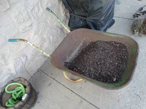 lot 23598 image: Vintage metal wheel barrow