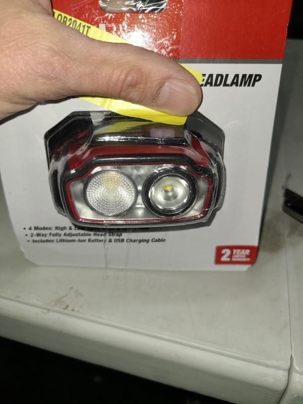 Hyper Tough 500 Lumens Rechargeable LED Headlamp 