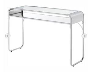 lot 325 image: FURNITURE OF AMERICA SOFA TABLE CHROME AND MIRRORED GLASS
