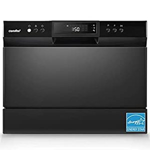 lot 326 image: COMFEE Countertop Dishwasher, Energy Star Portable Dishwasher, 6 Place Settings, Mini Dishwasher with 8 Washing Programs, Speed, Baby-Care, ECO& Glass, Dish Washer for Dorm, RV& Apartment, Black (B09ST4M8VF)