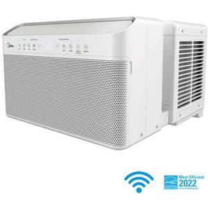 lot 47350 image: Midea 12 000 BTU Smart Inverter U-Shaped Window Air Conditioner 35% Energy Savings Extreme Quiet MAW12V1QWT