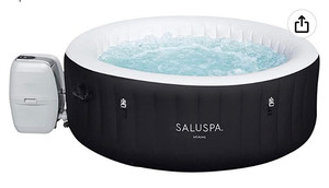 lot 47352 image: Bestway SaluSpa Miami Inflatable Hot Tub, 4-Person AirJet Spa