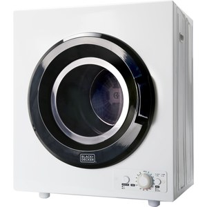 lot 47355 image: BlackDecker - BLACKDECKER BCED37 Compact Standard Wall Outlet Portable Electric Dryer, Small, White