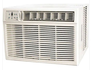 lot 47359 image: Keystone 25,000 BTU 230V Window Wall AC, 16,000 BTU Supplemental Heating, Sleep Mode, 24H Timer, Auto-Restart,1500 Sq. Ft