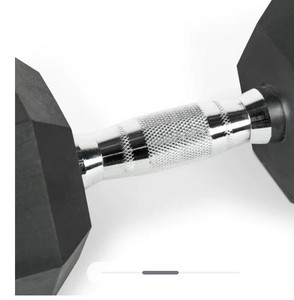 lot 47384 image: CAP Barbell, 15lb Rubber Hex Dumbbell, pair