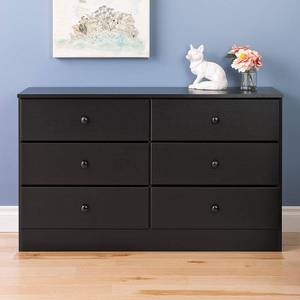 lot 47388 image: Astrid 6 Drawer Dresser Black - Prepac