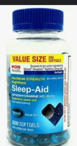lot 77014 image: CVS Health Maximum Strength Nighttime Sleep-Aid Softgels, 200ct