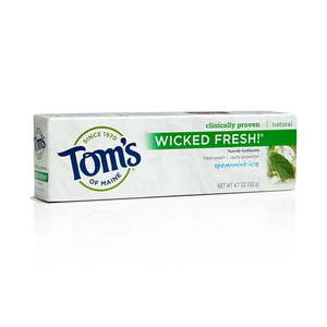 lot 77052 image: Tom s of Maine Wicked Fresh Fluoride Toothpaste Spearmint Ice 4.7 Oz