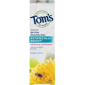 lot 77053 image: Tom s of Maine Botanically Bright Peppermint Whitening Toothpaste 4.7 oz