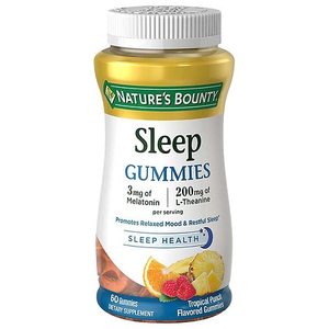 lot 77056 image: Nature s Bounty Melatonin Sleep Aid Gummies 3 Mg 60 Ct