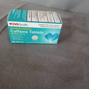 lot 77106 image: 3 PK CVS 200mg MAXIMUM STRENGTH CAFFEINE TABs 60ctx3180 EXP 072022