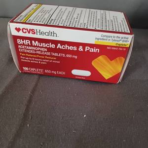 lot 77133 image: 8hr Muscle Aches & Pain Cvs Health 100 Caplets 619