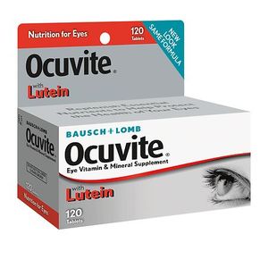 lot 77143 image: Bausch  Lomb Ocuvite Vitamin & Mineral Supplement Tablets with Lutein 120 Count Bottle