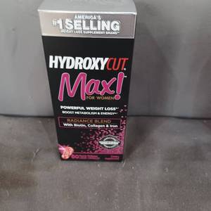 lot 77150 image: Hydroxycut Women Weight Loss Supplement Capsules Hair Skin & Nails Support 60ct