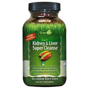 lot 77169 image: 2-In-1 Kidney & Liver Super Cleanse - 10 Day Balanced Detox with Milk Thistle (60 Softgels)