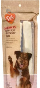 lot 77172 image: Pet Central Natural American Rawhide Retriever Rolls, 2CT