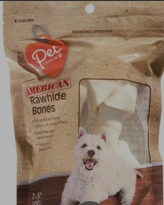lot 77173 image: Pet Central Natural American Rawhide Dog Bones, 2CT