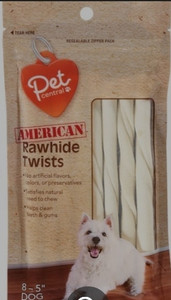 lot 77174 image: Pet Central Natural American Rawhide Twists, 8CT