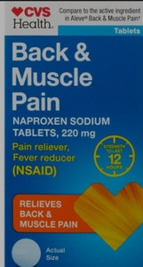 lot 77182 image: CVS Health Back & Muscle Pain Naproxen Sodium Tablets, 220mg, 50ct