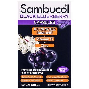 lot 77216 image: Sambucol Black Elderberry Advanced Immune Capsules