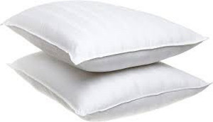 lot 5990 image: Set Of 2 Percent Cotton Pillows