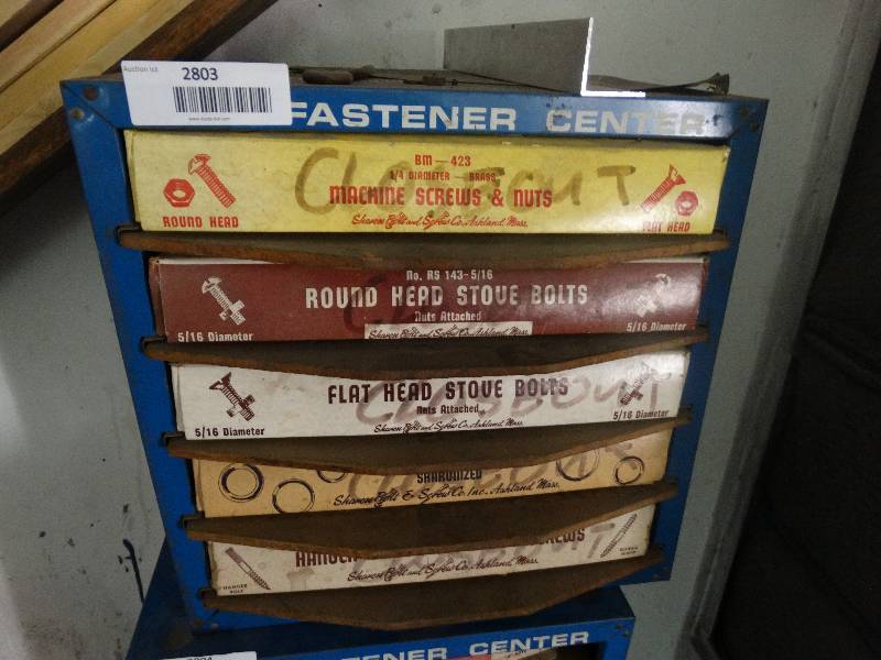 lot 2803 image: Fastener centers wvarious hardware.