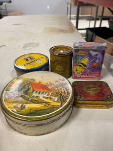 lot 64345 image: misc tins of