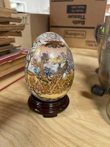 lot 64355 image: oriental hand painted egg