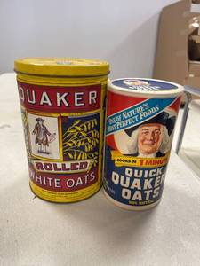 lot 64367 image: Quaker Oats tin, cardboard