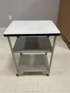 lot 64386 image: Granite top rolling cart