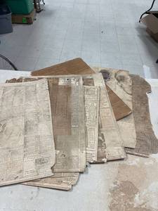 lot 64413 image: antique newspaper ��Flong��, 9 pieces, 1900s, The world, Kansas City mo