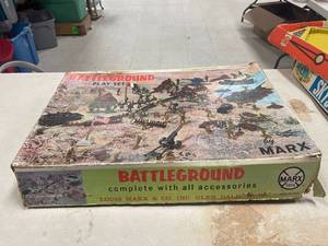 lot 64414 image: Marx battleground play set, with pieces
