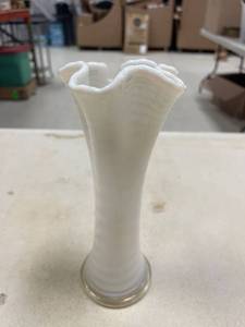 lot 64437 image: white opalescent vase