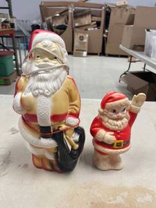 lot 64442 image: vintage Santa Claus blow mold and squeaky toy
