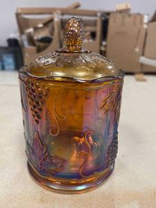 lot 64451 image: Carnival glass humidor