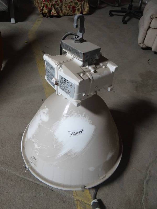 lot 152 image: Hubbel ware house light fixture.