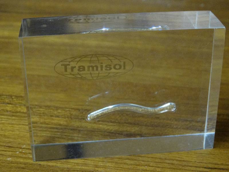 lot 541 image: Gold dust in lucite.