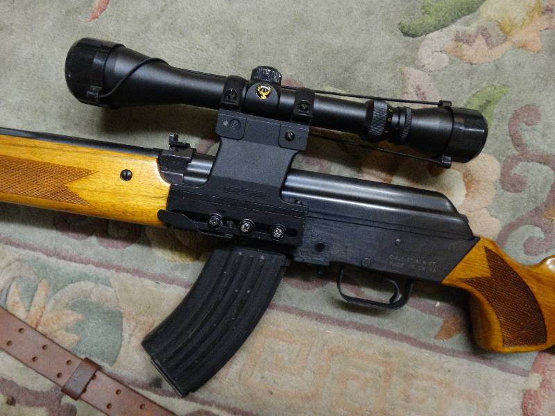 Norinco AK-47 rifle w/Simmons scope/leather strap/1 clip