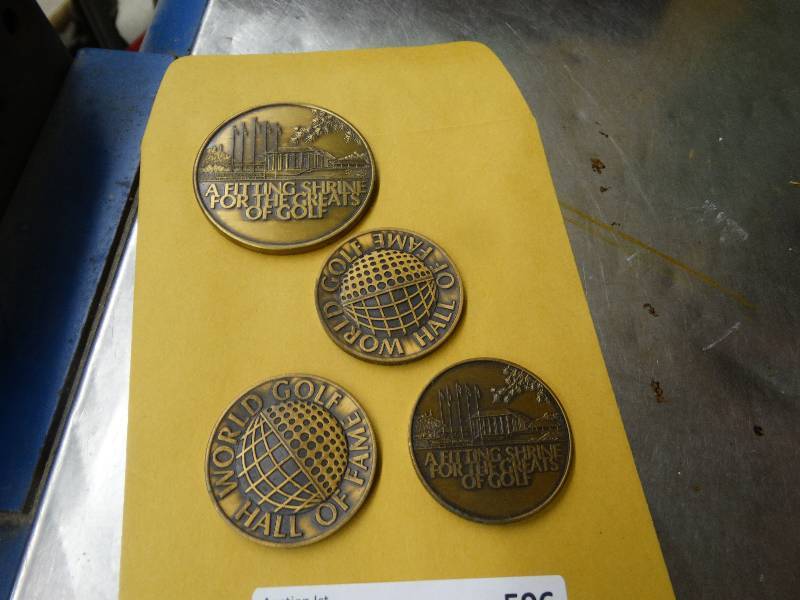 lot 596 image: 4 Golf coins.