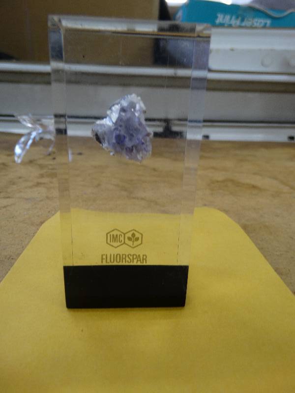 lot 645 image: Amathist in Lucite.