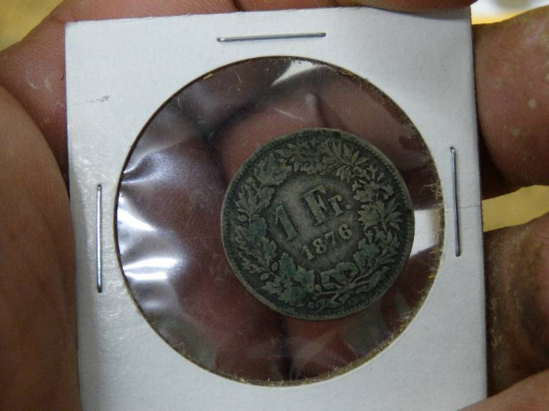 lot 690 image: 1876 Silver 1 frank.