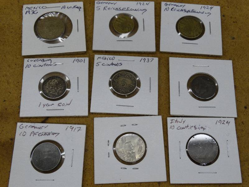 lot 691 image: 9 Foreign coins.